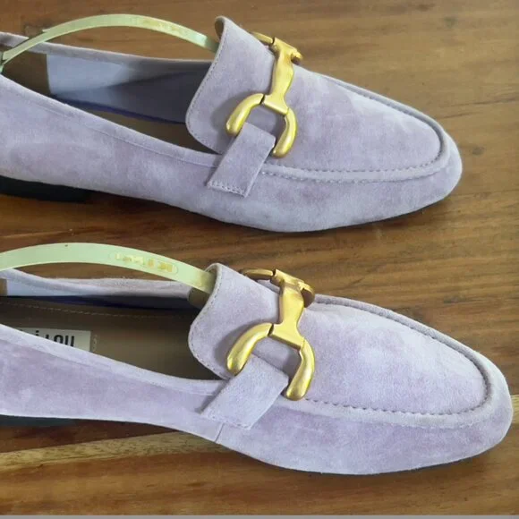 ANTHROPOLOGIE BIBI LOU LEATHER SUEDE LOAFER SIZE 39 - Picture 4 of 6